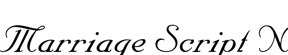 Marriage Script Normal Font Download Free